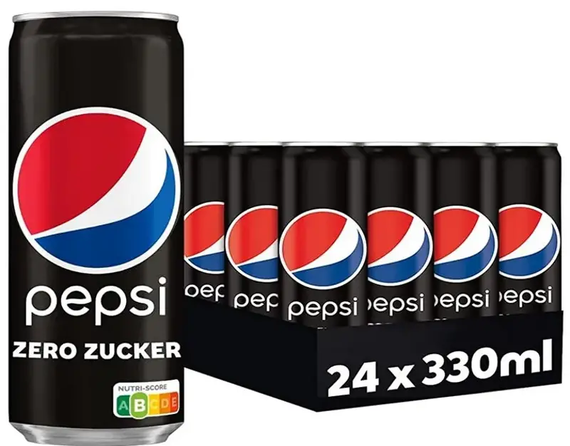 🥤 24x Pepsi Zero Zucker je 0,33L ab 13,49€ (statt 20€) 🧨 nur 0,56€ pro Dose