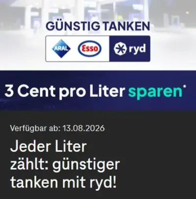 ryd pay: 3 Cent pro Liter Benzin/Diesel sparen – Telekom Magenta Kunden