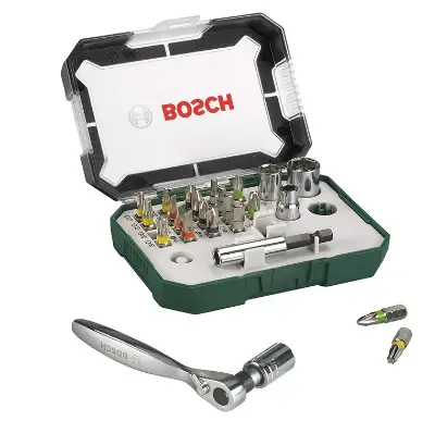 🛠️ Bosch 26tlg. Schrauberbit- und Ratschen Set für 13,69€ (statt 17€)