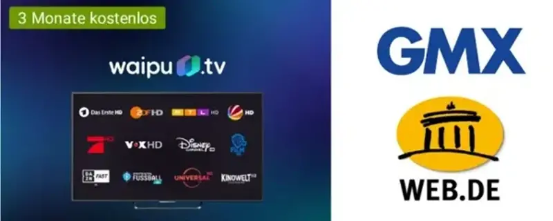 📺 3 Monate waipu.tv für GMX/WEB.de-Kunden gratis – Angebot endet bald