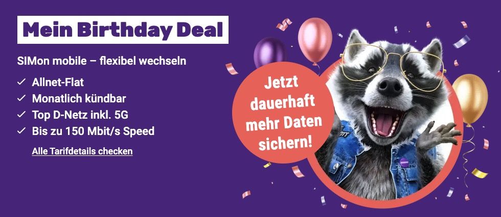 🔥 SIMon mobile: Vodafone Allnet-Flat inkl. 100GB 5G für 11,99€ mtl. ➡️ monatlich kündbar