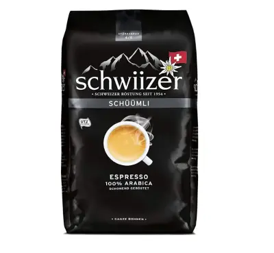 ☕ 1kg Schwiizer Schüümli Espresso Ganze Kaffeebohnen ab 16,73€ (statt 29€)