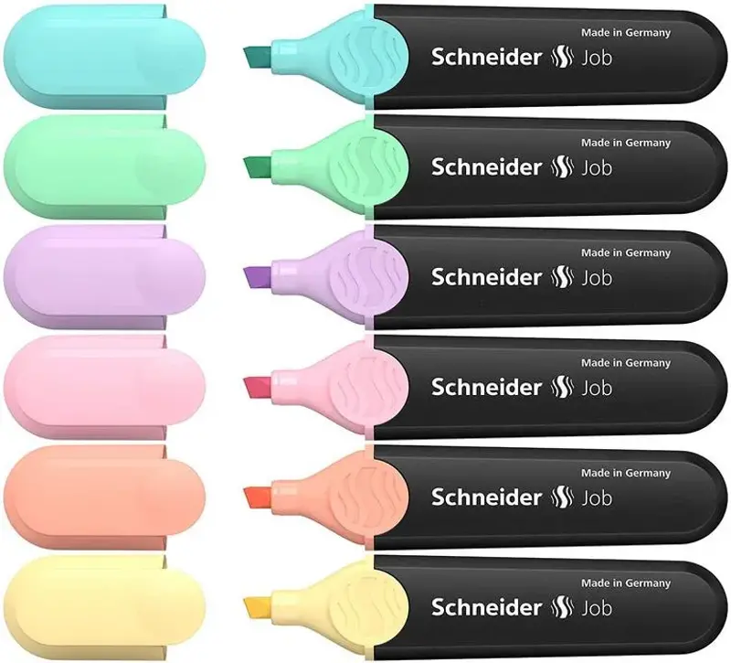 🖍️ 6x Schneider Job 150 Pastell Textmarker für 3,29€ (statt 7€)