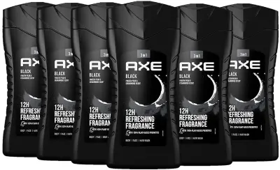 🚿 6er Pack Axe 3-in-1 Duschgel & Shampoo Black 250ml ab 14,19€ (statt 21€)