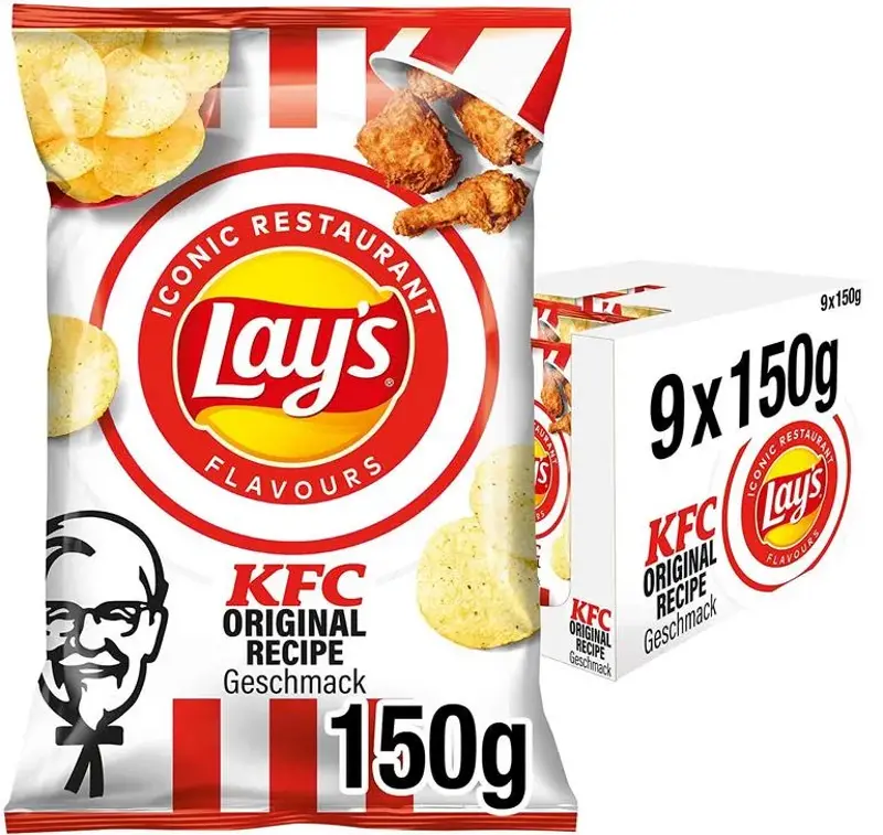1,35kg 🍗 9x Lay’s KFC Kartoffelchips ab 11,69€ (statt 17€) – nur 1,30€ pro Tüte