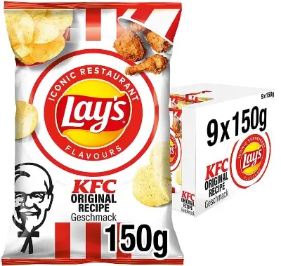 1,35kg 🍗 9x Lay’s KFC Kartoffelchips ab 11,69€ (statt 17€) – nur 1,30€ pro Tüte