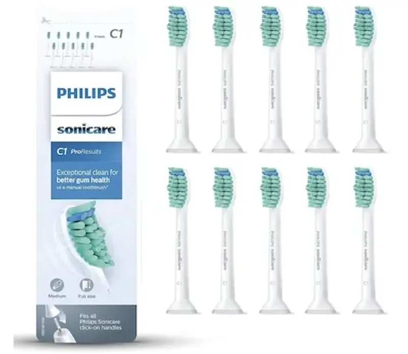 🪥 10er Pack Philips Sonicare C1 ProResults-Bürstenköpfe HX6010 Aufsteckbürste ab 28,49€ (statt 41€)