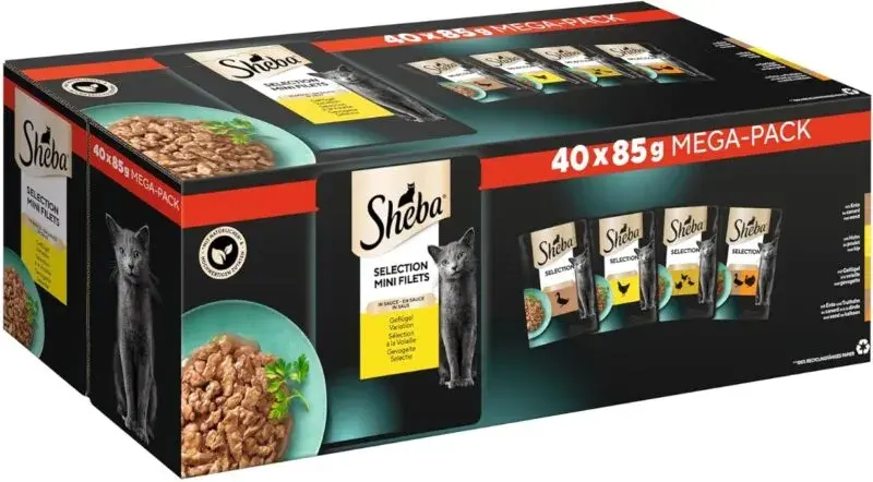 😸 40x85g Sheba Selection Nassfutter in Sauce ab 17€ (statt 23€)