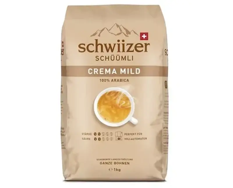 ☕ 1kg Schwiizer Schüümli Mild Ganze Kaffeebohnen ab 16,73€ (statt 22€)