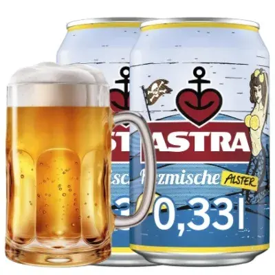 🍺 24x Astra Kiezmische fruchtig trübes Alster Radler ab 11,37€ (statt 23€) – nur 0,47€ pro Dose
