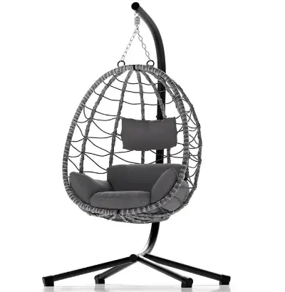 👒 Juskys Aria Hängesessel mit Gestell und Kissen für 97,99€ (statt 160€)