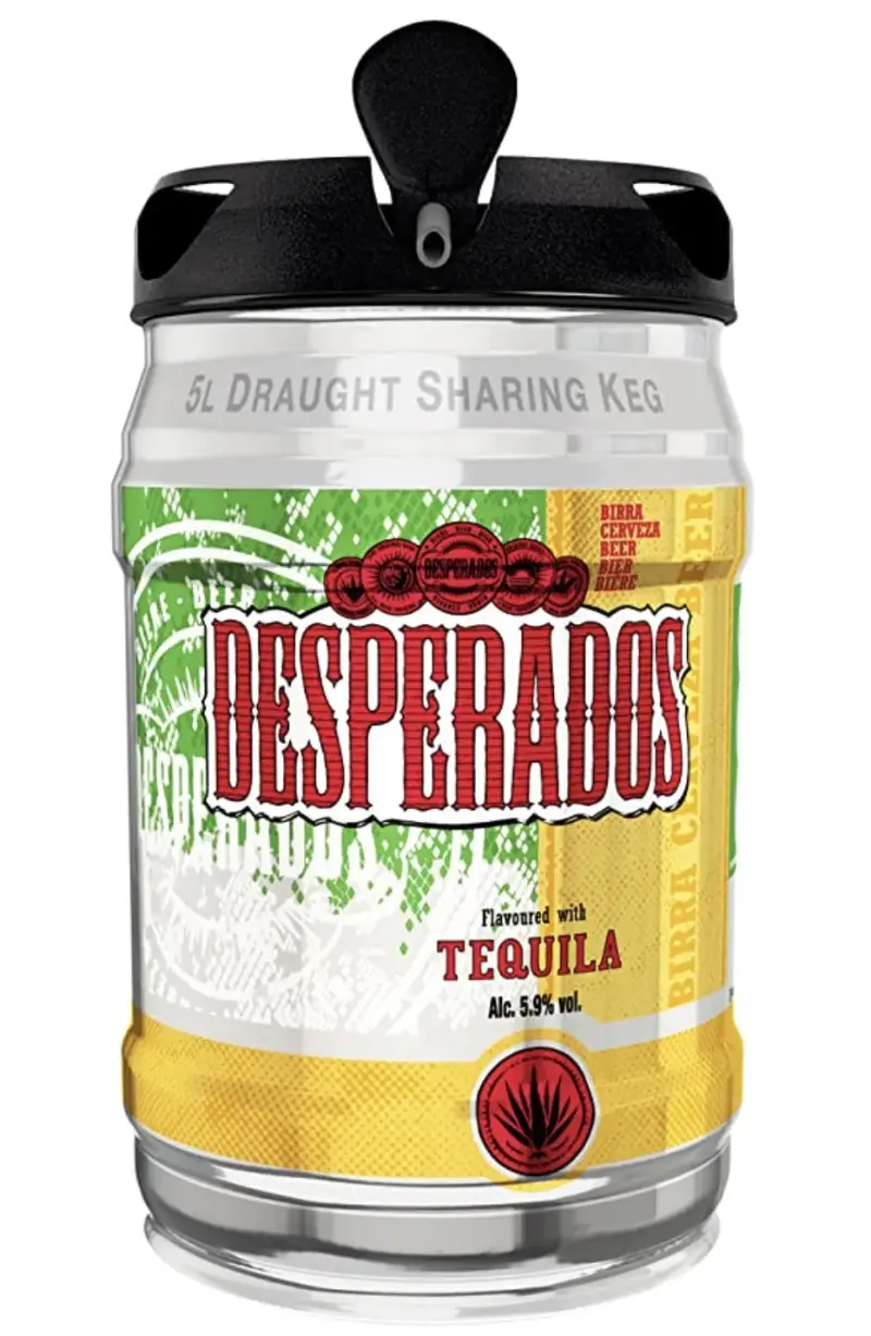 🍺🌵 5 Liter Desperados Bier mit Tequila Partyfass für 16,19€ (statt 20€)