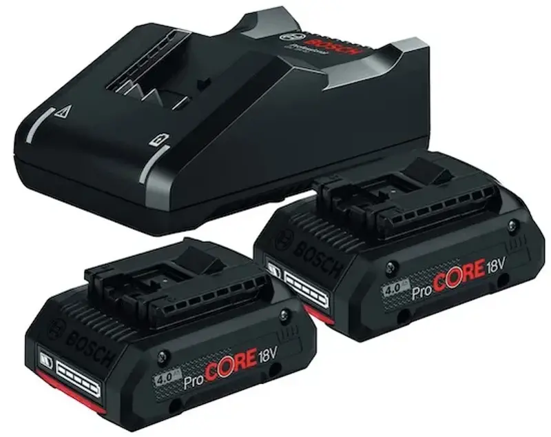 🏠 2er Set Bosch Professional 18V System Akku je 4 Ah + Ladegerät für 131,69€ (statt 161€)