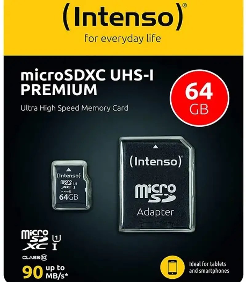 Intenso microSDXC 64GB Class 10 Speicherkarte für 7,77€ (statt 13€)