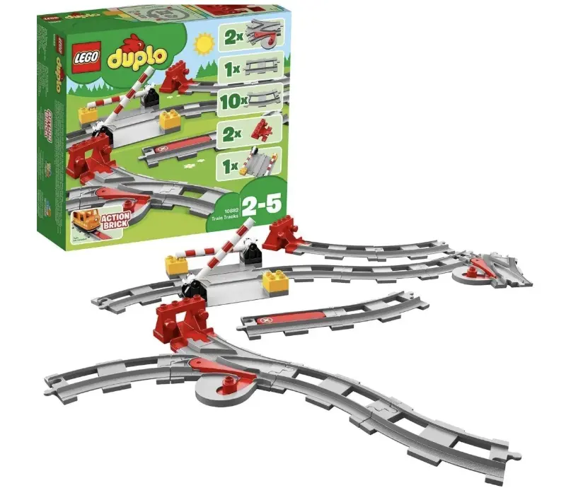 🛤️ LEGO 10882 DUPLO – Zugschienen-Bauset mit rotem Signalstein für 44,99€ (statt 77€)