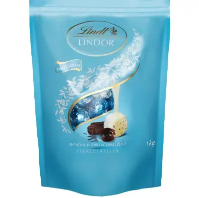 🍬 1kg Lindt LINDOR Schokoladenkugeln Stracciatella für 20,98€ 💥(statt 33€)