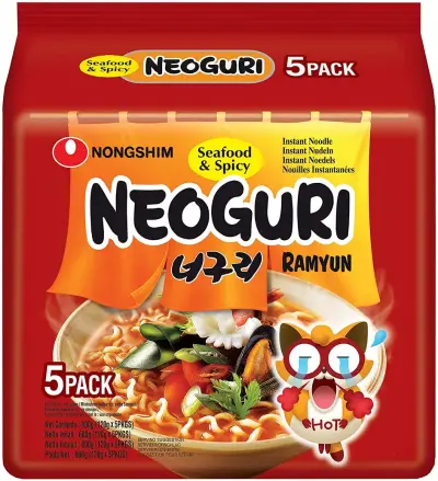5er Pack Nong Shim Neoguri Seafood & Spicy Ramyun Ramen, 600g ab 5€ (statt 9€)