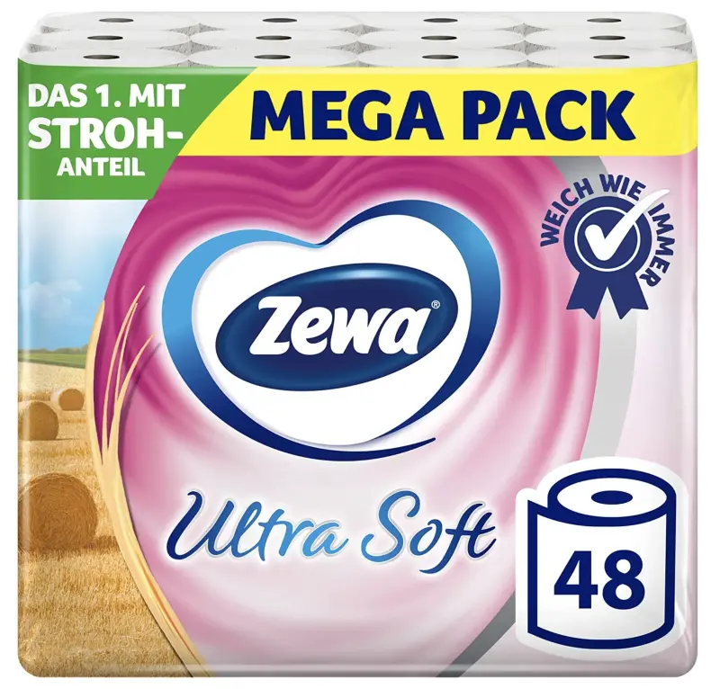 🧻 48er Pack Zewa Ultra Soft Toilettenpapier mit Strohanteil ab 20,41€ (statt 29€)