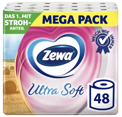 🧻 48er Pack Zewa Ultra Soft Toilettenpapier mit Strohanteil ab 20,41€ (statt 29€)