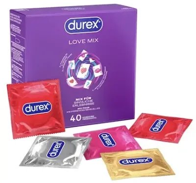 🍆 40er Pack Durex Love Mix Kondome mit 5 Sorten ab 16,19€ (statt 27€)