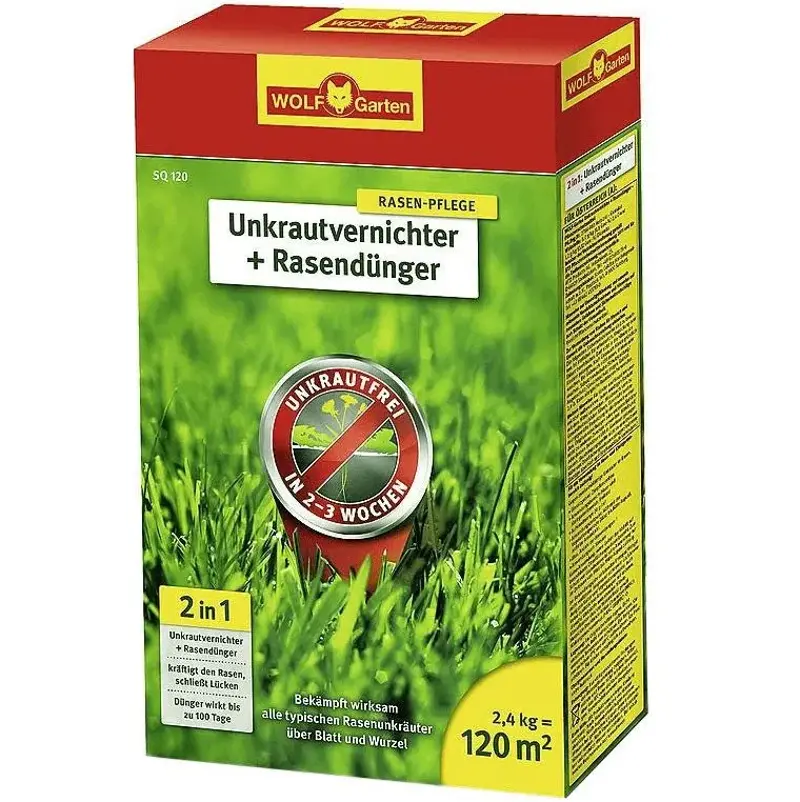 🏡 WOLF Garten 2-in-1 Unkrautvernichter & Rasendünger 120m² für 20,23€ (statt 26€)