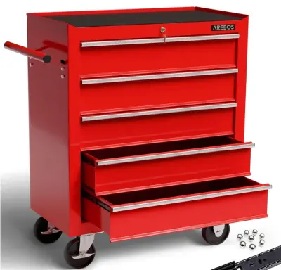 🛠️ Arebos Werkstattwagen mit 5 Schubladen für 99,88€ (statt 129€)