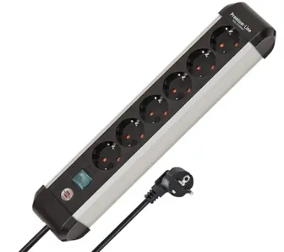 🏠 Brennenstuhl Premium-Alu-Line Steckdosenleiste 🔌 6-Fach für 14€ (statt 21€)
