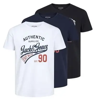 🤯 Nur 6,33€/Shirt 👕 3er Pack Jack & Jones T-Shirts ab 19€ (statt 27€)