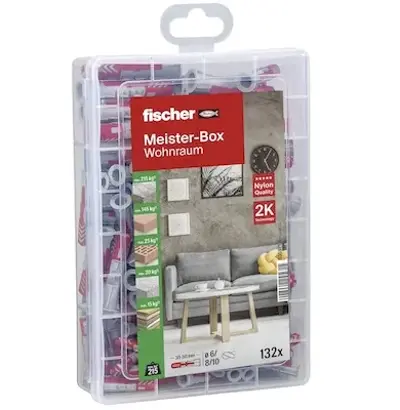 🧰 fischer 535971 Meister-Box Duopower 132-tlg. für 8,99€ (statt 13€)