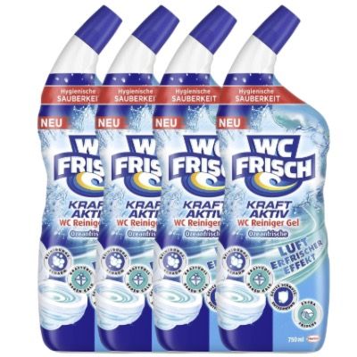🚽 4x WC FRISCH WC Reiniger Gel Ozeanfrische für 6,63€ (statt 8€)