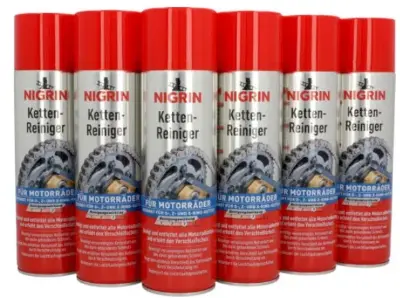 🏍️ 6x NIGRIN Kettenreiniger für Motorräder (500 ml) Sprühdosen für 20€ (statt 25€)