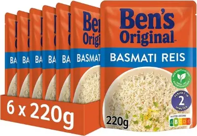 1,3Kg! 🍚 6x Ben’s Original Express Basmatireis ab 6,45€ (statt 14€) – 1,08€ pro Tüte