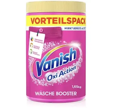 👕 1,65kg Vanish Oxi Action Pulver Pink Fleckenentferner ab 11,51€ (statt 16€)