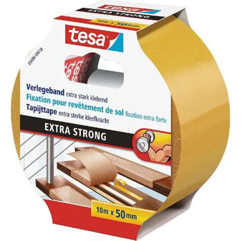 💪 tesa Verlegeband Extra stark, 10 m x 50 mm ab 5,61€ (statt 8€)