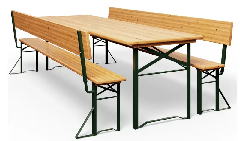 🍻 Casaria Bierzeltgarnitur mit Rückenlehne 170x70x75cm für 135,95€ (statt 159€)