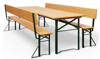 🍻 Casaria Bierzeltgarnitur mit Rückenlehne 170x70x75cm für 135,95€ (statt 159€)