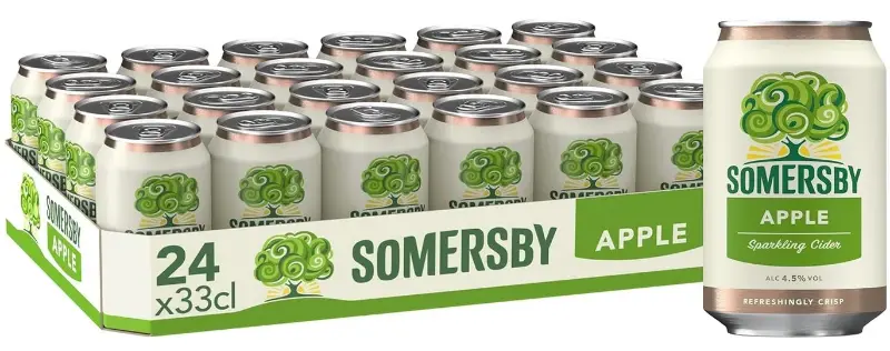🍎 24x Somersby Apple Cider, 0,33 Liter Dose ab 23,73€ (statt 36€)