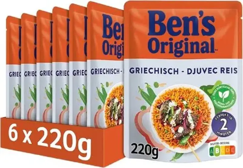 🍚 6x Bens Original Express Reis Griechisch ab 6,45€ (statt 14€) – 1,07€ je Tüte