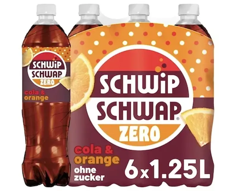 🥤 6x 1,25 L Schwip Schwap ohne Zucker für 4,74€ (statt 8€) 0,63€/l