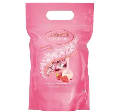 🍫 1kg Lindt LINDOR weiße Schokolade mit Erdbeer-Sahnecrème für 22,82€ (statt 30€)