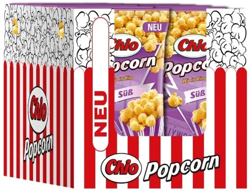 🍿 12x Chio Popcorn süß, 120g Tüten ab 9,64€ (statt 23€)