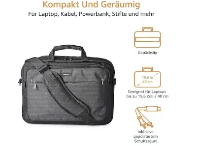 Amazon Basics – kompakte Laptoptasche für 11,57€ (statt 18€)