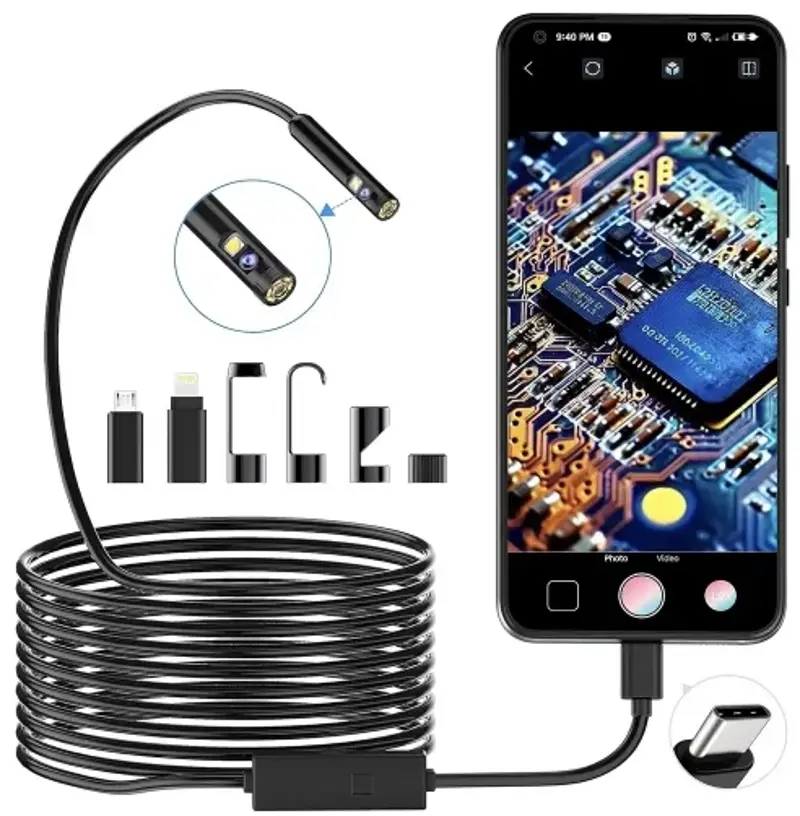 🔍 1920p Dual Linsen Endoskop mit beweglichem Hals für 14,24€ (statt 26€)