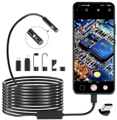 🔍 1920p Dual Linsen Endoskop mit beweglichem Hals für 14,24€ (statt 26€)
