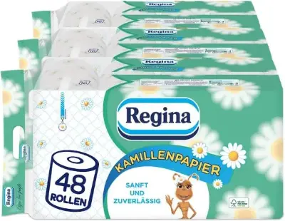 🧻 3 x 16 Rollen Regina 3-lagiges Toilettenpapier mit Kamille für 17,45€ (statt 21€)
