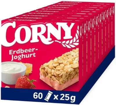 🍓 60x Corny Classic Erdbeer-Joghurt Müsliriegel ab 19,30€ (statt 25€)