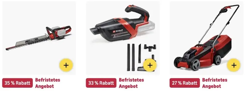 TOP! 🪏🏡 Amazon: Einhell Geräte Sale mit bis -47% z.B. Akku-Winkelschleifer Set für 100€ (statt 119€)