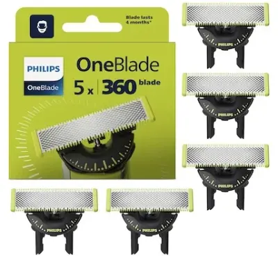 🪒 5x Philips OneBlade 360 Ersatzklinge für 32,29€ (statt 40€)