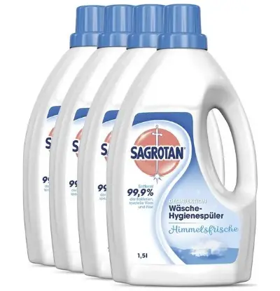 🧺 4x 1,5L Sagrotan Wäsche Hygienespüler Himmelsfrische ab 12,82€ (statt 20€)