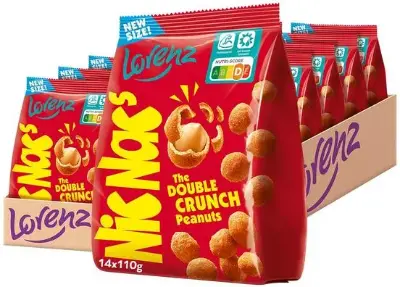1,14kg! 🔥 14x Lorenz Snack World NicNac’s Original je 110g ab 17,09€ (statt 28€)